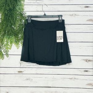 Love Fang Black tennis athletic skirt size M New under shorts
